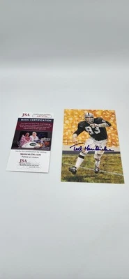 Ted Hendricks HOF Autographed Goal Line Art GLAC Postcard Oakland Raiders JSA - Image 1 of 4