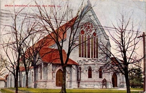 Grace Episcopal Church Oak Park Illinois Postcard - Picture 1 of 2