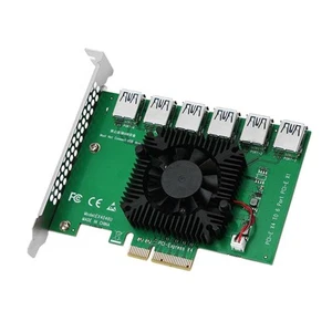 USB 3.0 PCIe 1 bis 6 Pci-E Erweiterungskarte SuperSpeed 1x bis 6x USB - Afbeelding 1 van 6