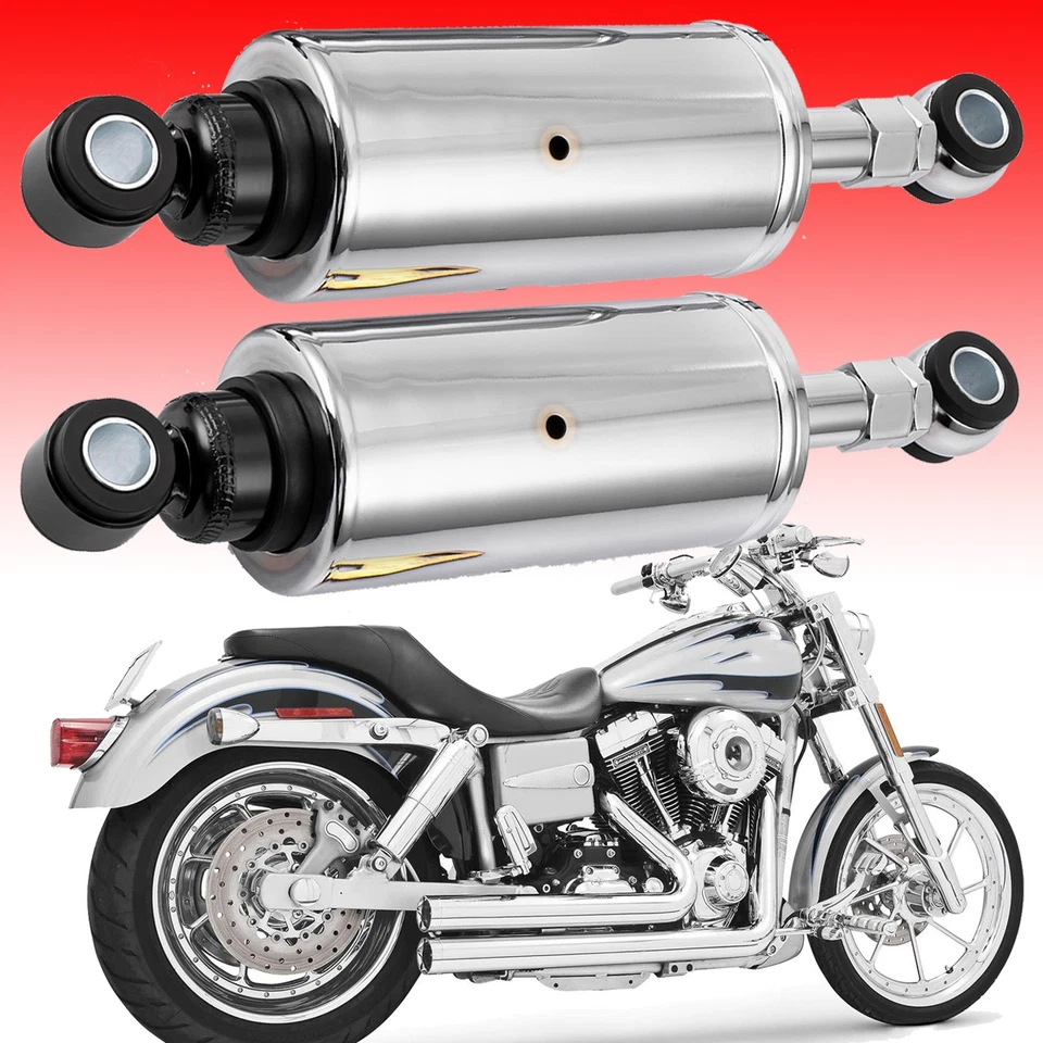 11 Inch Shock Absorbers Coil Overs For Harley FXST FLST Softail FatBoy 1989-1999 — 第 1/4 张图片