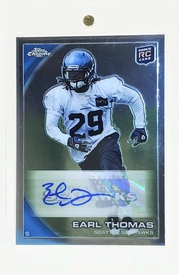 Topps Chrome Earl Thomas RC 2010 automático #C135 Foto 1 de 2