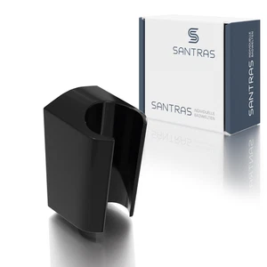 Santras Soporte de Pared para Manguera de Ducha con Cono en Negro (RAL 9005) - Imagen 1 de 7