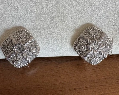 Pendientes perforados Judith Ripka de plata de ley circonita cúbica transparente Foto 1 de 4