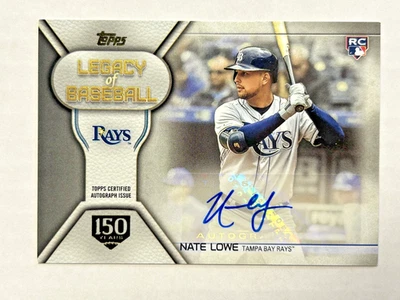 2019 Topps Legacy Of Baseball 150 Years - NATE LOWE Autograph RC #'d /150 RAYS - Image 1 of 2