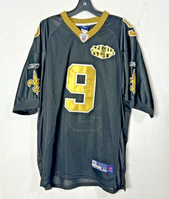 Reebok On Field New Orleans Saints Drew Brees Jersey Super Bowl Patch Size 54 - Image 1 of 4
