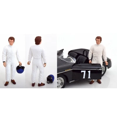 FIGURINE Steve McQueen STANDING FOR PORSCHE 356 A SPEEDSTER 1955 1:12 Kk Scale F - Immagine 1 di 4