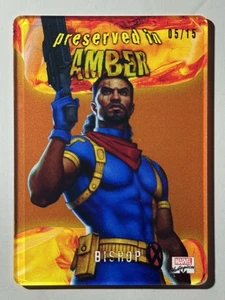 Bishop 2022 Marvel Masterpieces Preserved in Amber /15 Orange SSP #PA-48 X-Men - Picture 1 of 3