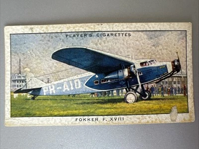 Aeroplanes (Civil) 1935 John Player & Sons Cigarette Card #48 - Fokker F.XVIII - Image 1 of 2