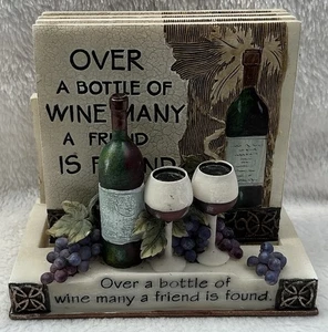 Shudehill Set Of 4 Coasters Over A Bottle Of Wine Many A Friend Is Found - Picture 1 of 5