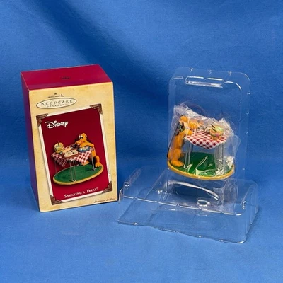 Hallmark Keepsake Ornament Pluto Sneaking A Treat! Disney - 2004 - New Open Box - Image 1 of 4