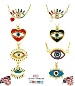 One Eye Necklaces Gold Plated Women's Stunning *Brand New High Quality* - Picture 1 of 30