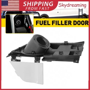Fuel Filler Gas Cap Door Lid Housing & White Cap Fits 15-23 Ford Transit 150 250 - Picture 1 of 19