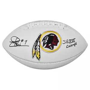 Joe Theismann Signed SB XVII Champs Inscription Washington Redskins Logo Footbal - Picture 1 of 4