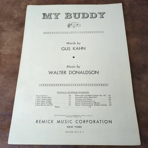 My Buddy by Kahn Donaldson (Vintage Sheet Music 1922 Remick) - Picture 1 of 3