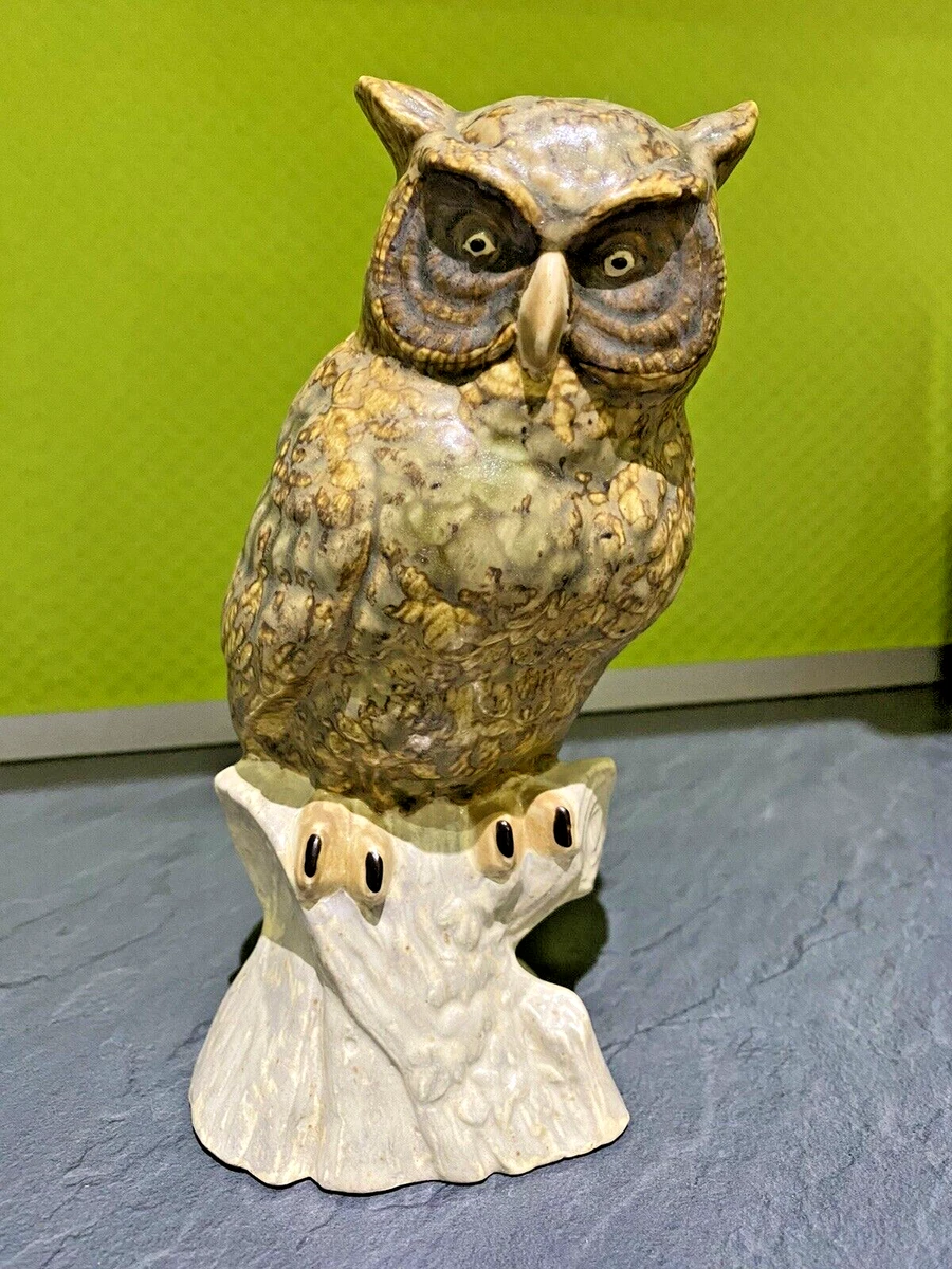 Deko-Eule Aus Keramik – Ca. 23x19x19 Cm, Grün, Für Innen & Außen