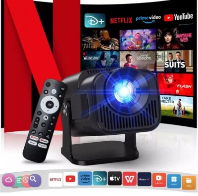 [Netflix Official/Stereo Audio] Projector with Wifi and Bluetooth, 1080P Mini - Image 1 of 4