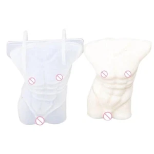Male Body Candle Mold 3d Silicone Art, , Clear Craft, DIY Sweet, Silicon Mold - Picture 1 of 3