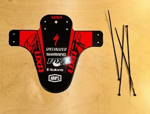 Team UXA Red  Fender Mud Guard MTB-Bike-Mudguard Marsh Guard Mountain Bike - Picture 1 of 3