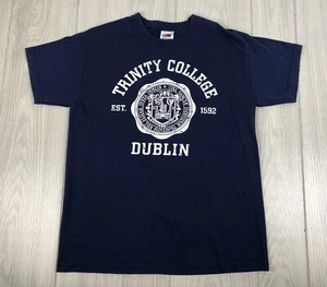 Trinity College Dublin Ireland T-Shirt Youth Boys Size 9-11 Navy Blue - Picture 1 of 8