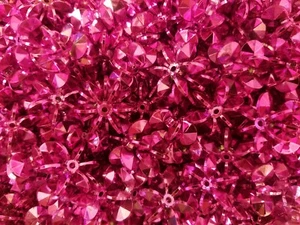 100 Metallic Light Pink 25mm Starflake Sunburst Plastic Acrylic Craft Beads - Picture 1 of 3