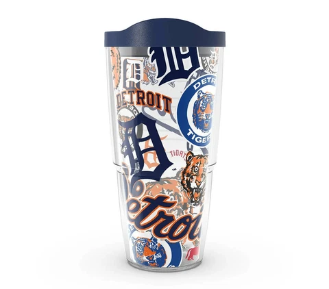 DETROIT TIGERS, 24oz DOUBLE WALL, TUMBLER FROM TERVIS WITH LID INCLUDED Cover