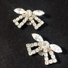 Rhinestone Dress Clips. Vintage And Signed.