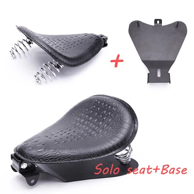 Soporte de resorte de asiento solo cocodrilo personalizado negro para Harley Davidson Softail 2005 Foto 1 de 4