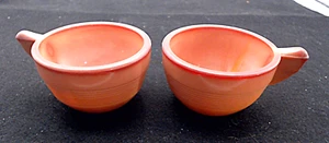Dos tazas concéntricas naranja calabaza ágata Akro - Imagen 1 de 4