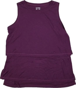 New Calvin Klein Performance Womens Epic Tiered Fitness Tank Top Purple Medium - Picture 1 of 1