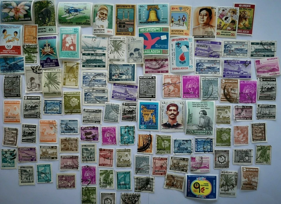 Colección de estampillas de Bangladesh - 100 a 750 estampillas diferentes  Foto 1 de 1
