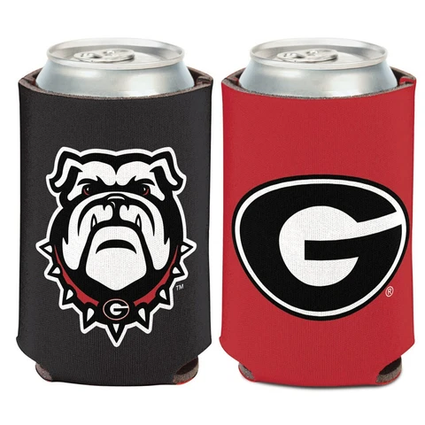 Georgia Bulldogs Can Cooler Two Sided Design NCAA Collapsible Koozie Cover