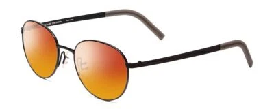 Porsche P8315-A Round 52 mm Polarized Sunglasses Satin Black Grey 4 LENS OPTIONS - Image 1 of 4