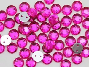 Strasssteine 8 mm SS40 rosa fuchsia H108 zum Annähen - 75 Stück - Bild 1 von 2