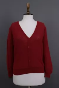Gianni Versace Red Wool Mesh Knit Pullover Sweater Size L - Picture 1 of 15