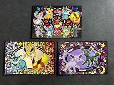 Carte postale Pokemon Center 2016 Évoli Évoli Umbreon Sylveon (Lot de x3)