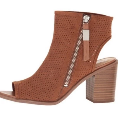 NUEVO Sam Edelman Circus Kammie 2 Botín Punta Abierta Gamuza Tostado Sillín Marrón 8  Foto 1 de 4