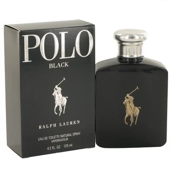 POLO BLACK by Ralph Lauren 4.2 oz edt Cologne for men New in Box - Image 1 of 2