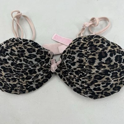 Sujetador Victoria’s Secret Estampado Leopardo Demi Talla 34B Con Aros Acolchado Encaje Foto 1 de 4