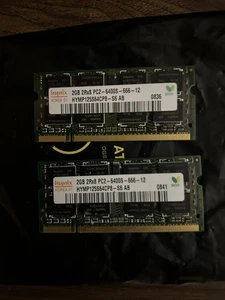 Hynix 4GB PC2-6400S 2RX8 DDR2-800MHz 200PIN SODIMM Laptop Memory RAM 2 X 2GB - Picture 1 of 2
