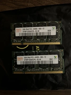 Hynix 4GB PC2-6400S 2RX8 DDR2-800MHz 200PIN SODIMM Laptop Memory RAM 2 X 2GB - Image 1 of 2