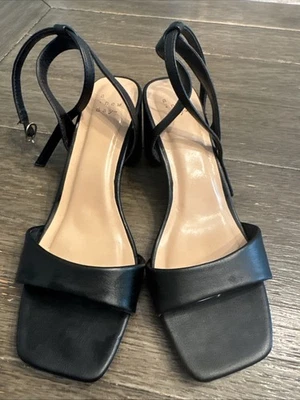 Sandalias sin cordones de cuero para mujer A New Day gruesas de tacón alto Foto 1 de 4