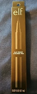 e.l.f. Penna eyeliner H2O Proof Jet Black 81109 0,02 fl oz impermeabile nuova - Foto 1 di 3