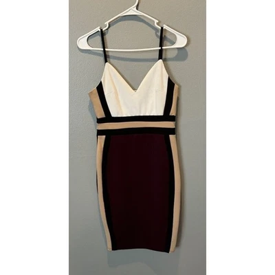 Vestido Windsor para mujer púrpura/bronceado/blanco/negro bloques de color talla M Foto 1 de 4