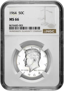 1964 50c Silver Proof Kennedy Half Dollar NGC PF 66 Label Error (Labeled MS 66) - Picture 1 of 2
