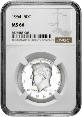 1964 50c Silver Proof Kennedy Half Dollar NGC PF 66 Label Error (Labeled MS 66) - Image 1 of 2
