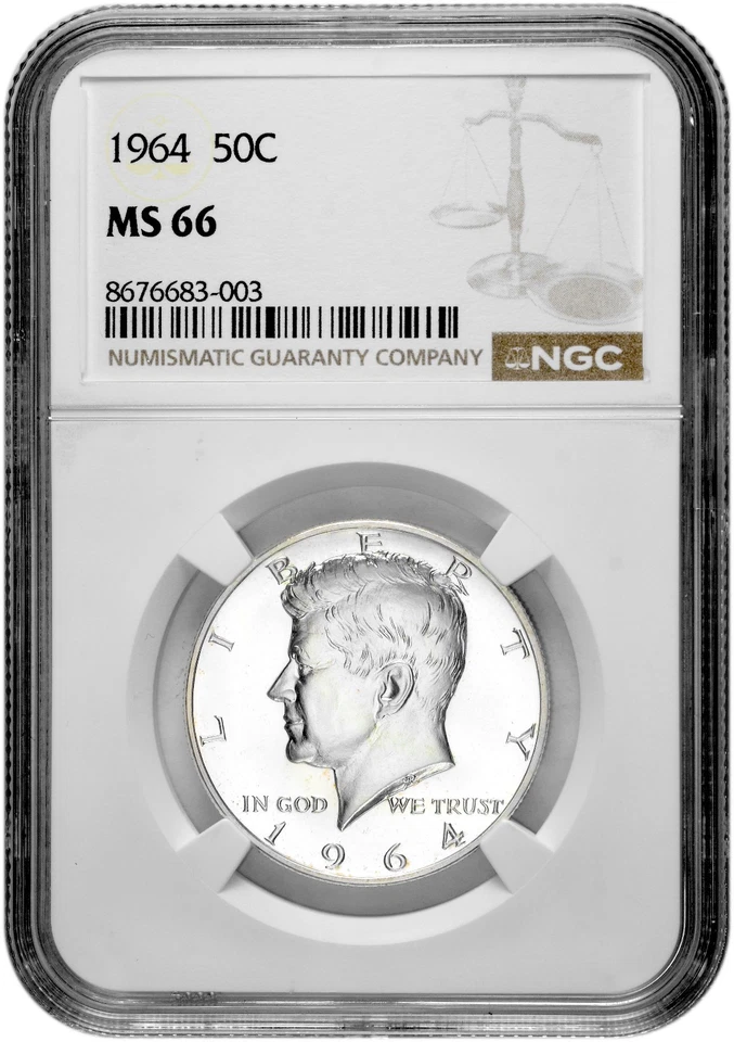 1964 50c Silver Proof Kennedy Half Dollar NGC PF 66 Label Error (Labeled MS 66) - Image 1 of 2