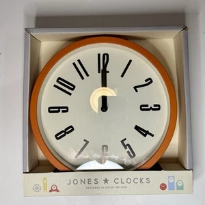 Jones Clocks® Reloj de Pared Retro Película - 25cm Naranja - Diseño Reino Unido - Cuarzo - Imagen 1 de 4