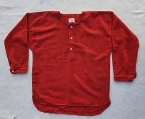 Morrisons Australia Herren Hemd Extra Large Rot Reine Schurwolle Henley Outback - Bild 1 von 10