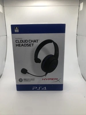 HYPERX Cloud  Chat PS4 Gaming Headset Over-ear Black & Blue Ps4 - New - Image 1 of 4