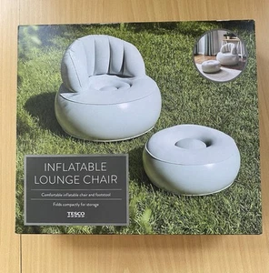 Tesco Inflatable Lounge Chair Footstool Indoor/Outdoor Brand New - Picture 1 of 1